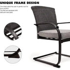 Bistro Steel Frame Outdoor Patio Dining Chair With Cushions (2-Pack) - N/A