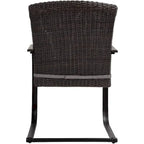 Bistro Steel Frame Outdoor Patio Dining Chair With Cushions (2-Pack) - N/A
