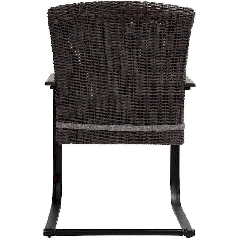Bistro Steel Frame Outdoor Patio Dining Chair With Cushions (2-Pack) - N/A