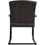Bistro Steel Frame Outdoor Patio Dining Chair With Cushions (2-Pack) - N/A