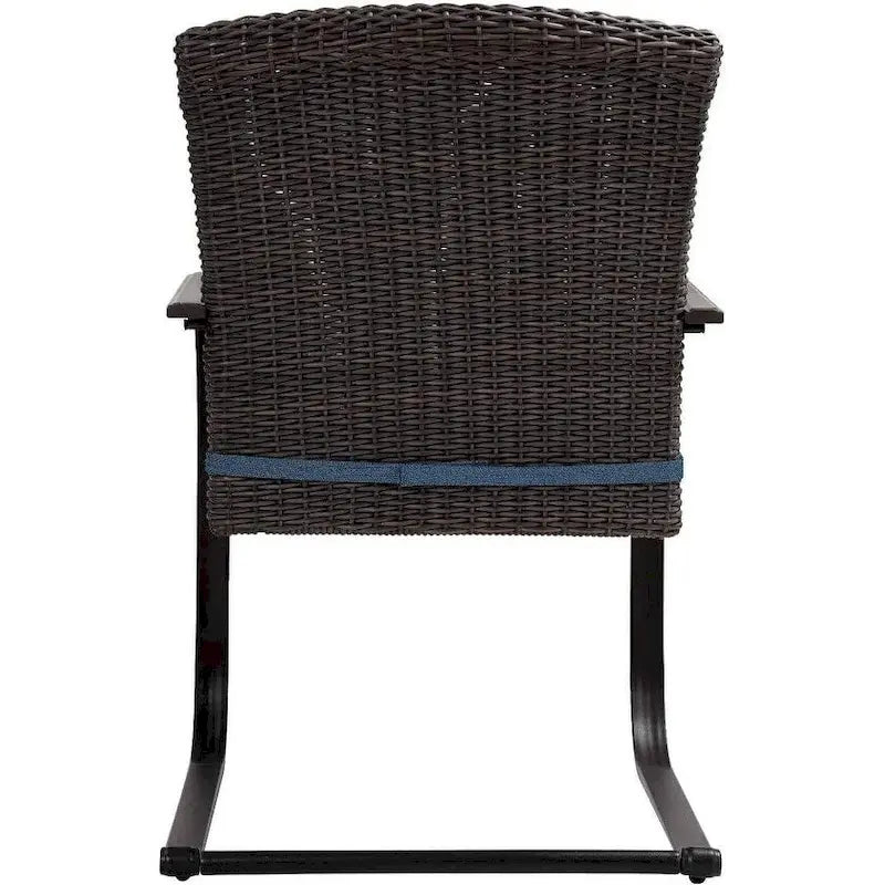 Bistro Steel Frame Outdoor Patio Dining Chair With Cushions (2-Pack) - N/A