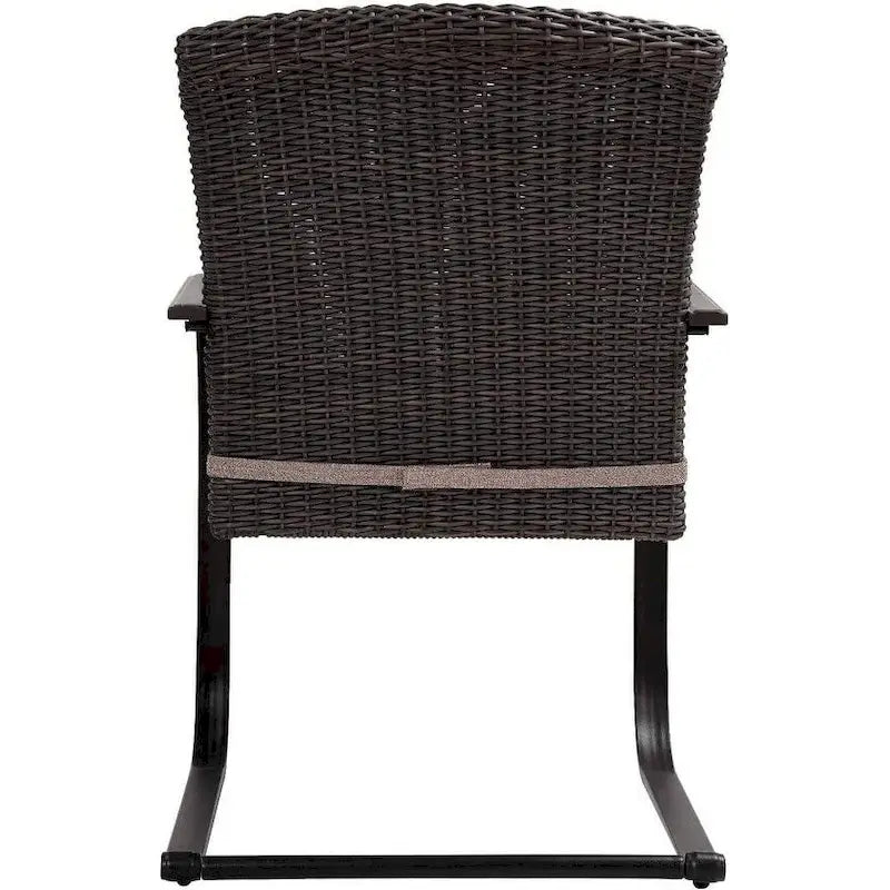 Bistro Steel Frame Outdoor Patio Dining Chair With Cushions (2-Pack) - N/A