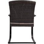 Bistro Steel Frame Outdoor Patio Dining Chair With Cushions (2-Pack) - N/A