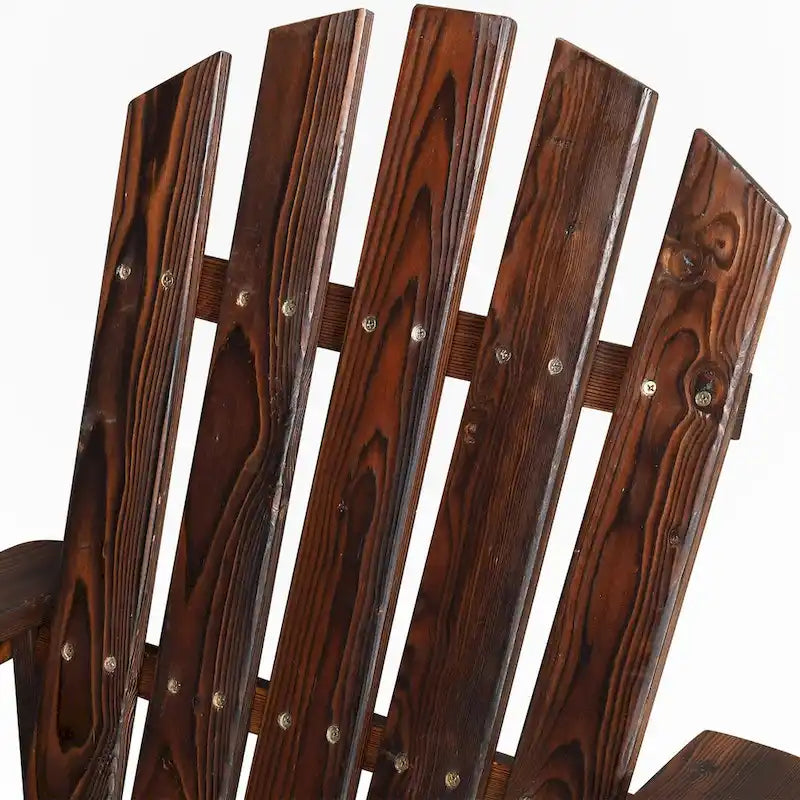 Outdoor Garden Wooden Single Chair With Footstool