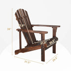 Outdoor Garden Wooden Single Chair With Footstool
