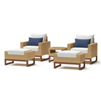 Mili 5 Piece Sunbrella Outdoor Patio Club Chair & Ottoman Set
