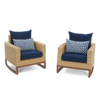 Mili 5 Piece Sunbrella Outdoor Patio Club Chair & Ottoman Set