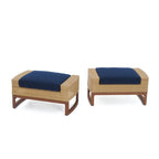 Mili 5 Piece Sunbrella Outdoor Patio Club Chair & Ottoman Set