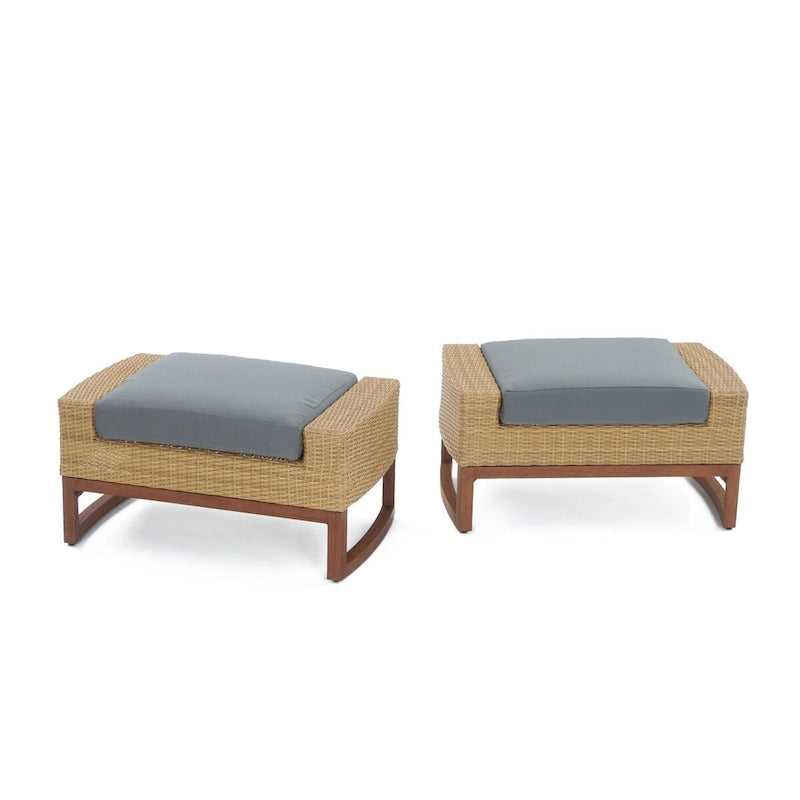 Mili 5 Piece Sunbrella Outdoor Patio Club Chair & Ottoman Set