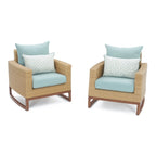 Mili 5 Piece Sunbrella Outdoor Patio Club Chair & Ottoman Set