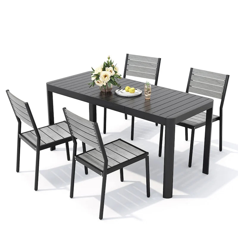 Pellebant Outdoor 5/7-Piece Patio Dining Furniture Set - N/A