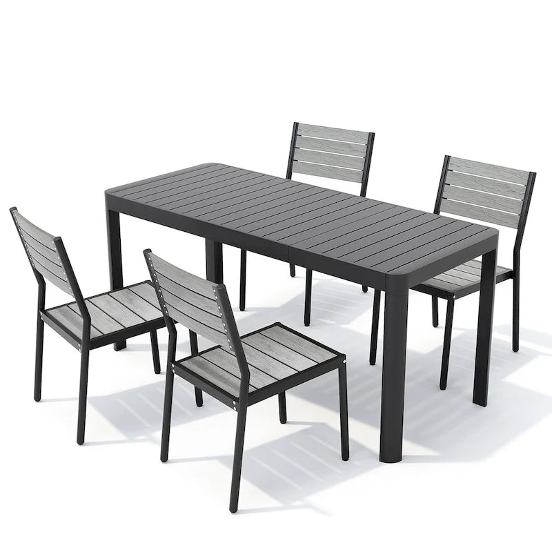 Pellebant Outdoor 5/7-Piece Patio Dining Furniture Set - N/A