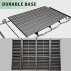 4-Seat Outdoor Glider Benches with Canopy, Aluminum Frame