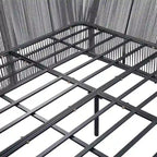 2 Piece Outdoor Loveseat Daybed Set with Tempered Glass Table