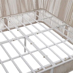 2 Piece Outdoor Loveseat Daybed Set with Tempered Glass Table