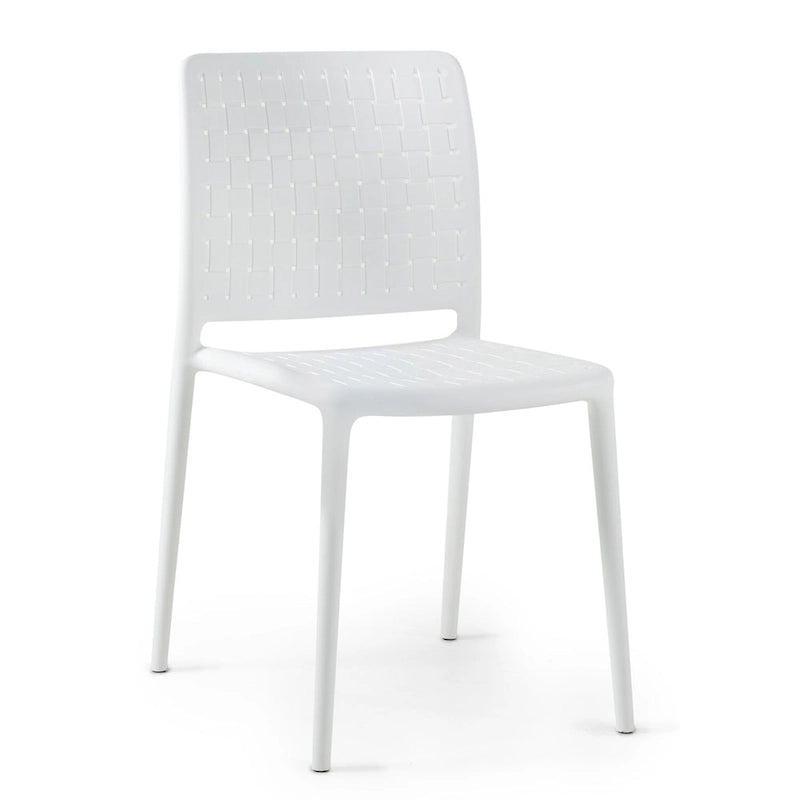 WRGHOME Modern Stacking Patio Dining Side Chair Indoor/Outdoor (Set of 2) - 33.18 H X 18.50 W X 21.85 D
