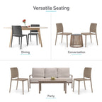WRGHOME Modern Stacking Patio Dining Side Chair Indoor/Outdoor (Set of 2) - 33.18 H X 18.50 W X 21.85 D