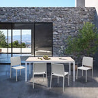 WRGHOME Modern Stacking Patio Dining Side Chair Indoor/Outdoor (Set of 2) - 33.18 H X 18.50 W X 21.85 D