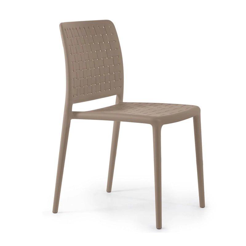 WRGHOME Modern Stacking Patio Dining Side Chair Indoor/Outdoor (Set of 2) - 33.18 H X 18.50 W X 21.85 D