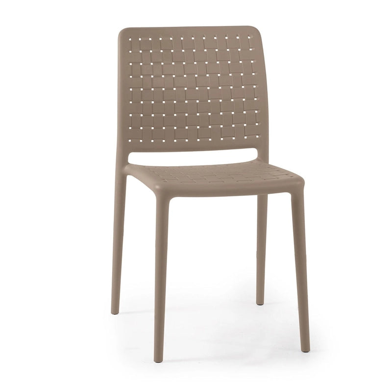 WRGHOME Modern Stacking Patio Dining Side Chair Indoor/Outdoor (Set of 2) - 33.18 H X 18.50 W X 21.85 D