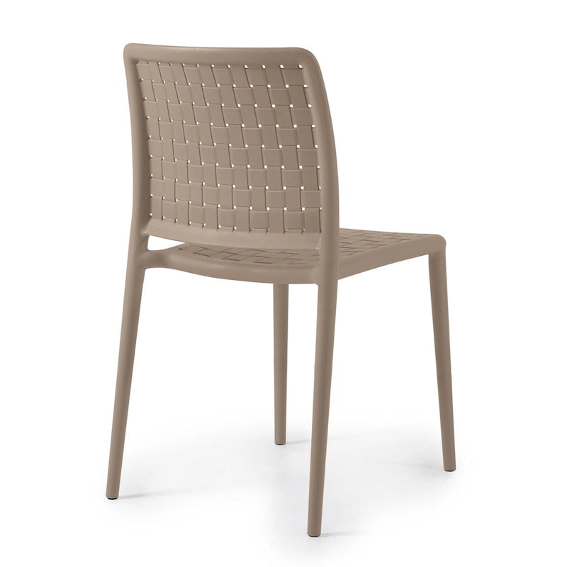 WRGHOME Modern Stacking Patio Dining Side Chair Indoor/Outdoor (Set of 2) - 33.18 H X 18.50 W X 21.85 D