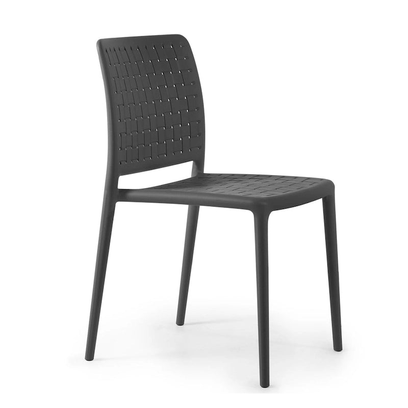 WRGHOME Modern Stacking Patio Dining Side Chair Indoor/Outdoor (Set of 2) - 33.18 H X 18.50 W X 21.85 D