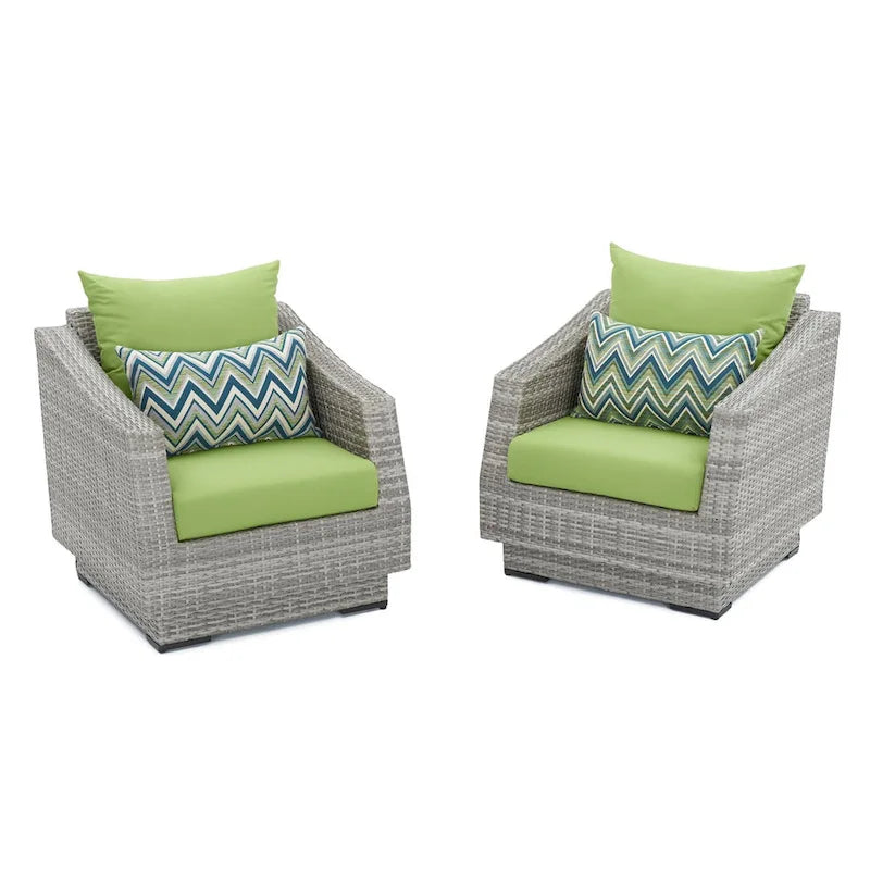Cannes 2 Piece Sunbrella Outdoor Patio Club Chairs