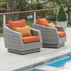 Cannes 2 Piece Sunbrella Outdoor Patio Club Chairs
