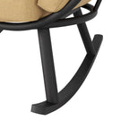 VredHom Outdoor Patio Rocking Egg Chair with Cushion and Folding Canopy