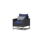 Milo Espresso 5 Piece Sunbrella Outdoor Patio Club Chair Conversation Set