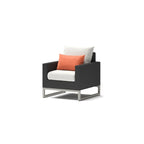 Milo Espresso 5 Piece Sunbrella Outdoor Patio Club Chair Conversation Set