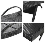 Outdoor Wicker Chaise Pull-out Lounge Chairs (Set of 2)
