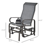 Outdoor Glider Chair with Smooth Rocking Mechanism