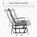 Outdoor Glider Chair with Smooth Rocking Mechanism