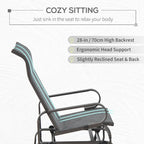 Outdoor Glider Chair with Smooth Rocking Mechanism