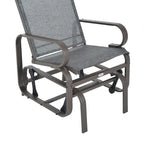 Outdoor Glider Chair with Smooth Rocking Mechanism