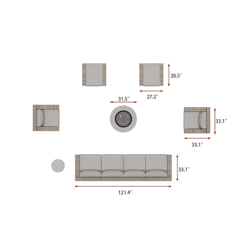 Vantura 10-Piece Fire Seating Set