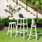 3-Piece HDPE Square High Outdoor Serving Bar Set