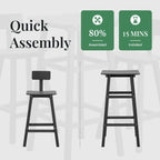 3-Piece HDPE Square High Outdoor Serving Bar Set