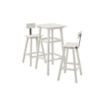 3-Piece HDPE Square High Outdoor Serving Bar Set