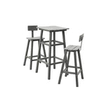 3-Piece HDPE Square High Outdoor Serving Bar Set