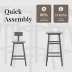 3-Piece HDPE Square High Outdoor Serving Bar Set