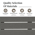 3-Piece HDPE Square High Outdoor Serving Bar Set