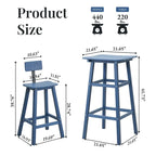 3-Piece HDPE Square High Outdoor Serving Bar Set
