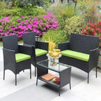 Rattan Patio Furniture Set (4 Pieces)