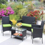 Rattan Patio Furniture Set (4 Pieces)