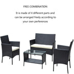Rattan Patio Furniture Set (4 Pieces)