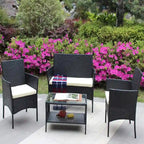 Rattan Patio Furniture Set (4 Pieces)