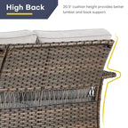 Gymojoy Outdoor Patio Wicker Rattan Ottoman - Brown