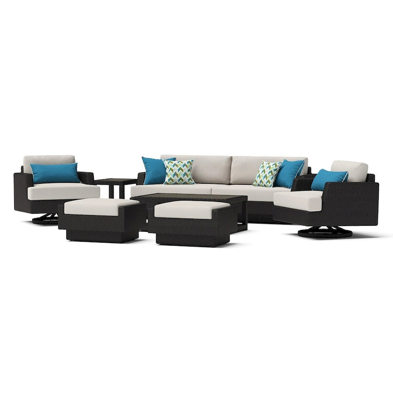 Portofino Comfort 19 Piece Sunbrella Outdoor Motion Estate Set
